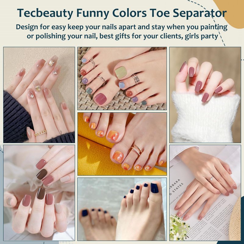 600 Pcs Toe Separators for Men and Women, Soft Foam Finger Divider Spacer Set, Pedicure Toe Separators for Hands and Feet Nail Polish Application Luxury Pedicure Supplies, Black