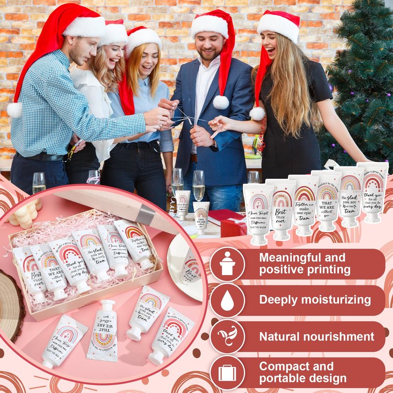 Sacubee 48 Pack American Teachers' Day Employee Appreciation Team Gifts Bulk Travel Size Hand Cream Inspirational Thank You Gifts Small Hand Lotions for Women Mothers Day Crna Nurse Employees Staff
