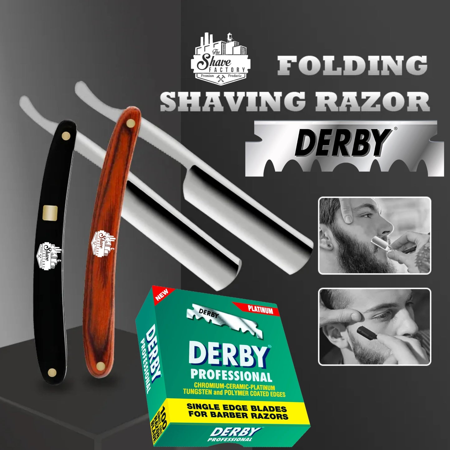 300 "Derby Professional" Single Edge Razor Blades for straight razor