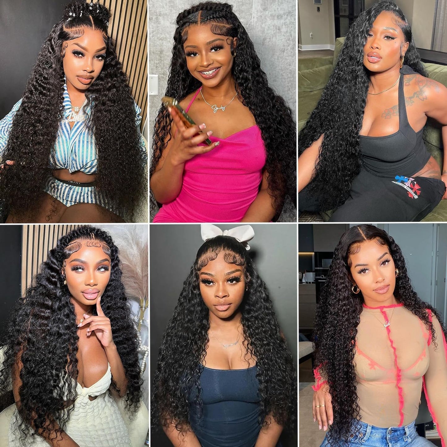 Deep Wave Human Hair Bundles 16 Inch Deep Wave Bundles 100% Unprocessed Brazilian Virgin Hair 1 Bundles Curly Bundles Hair Extensions Real Human Hair Wavy Quick Weave Bundles Natural Black