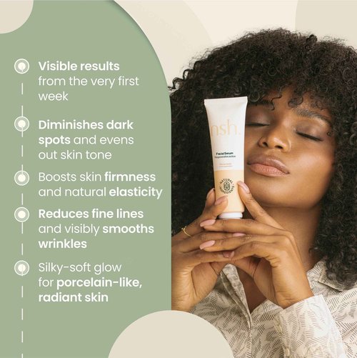 nsh. Aloe & Hyaluronic Acid Acne Face Serum 3.38 Fl oz (100 ML) β Hydrating, Rejuvenating Facial Serum with Aloe Vera, Hyaluronic Acid, Collagen, Elastin, Vitamin B5 & Vitamin E