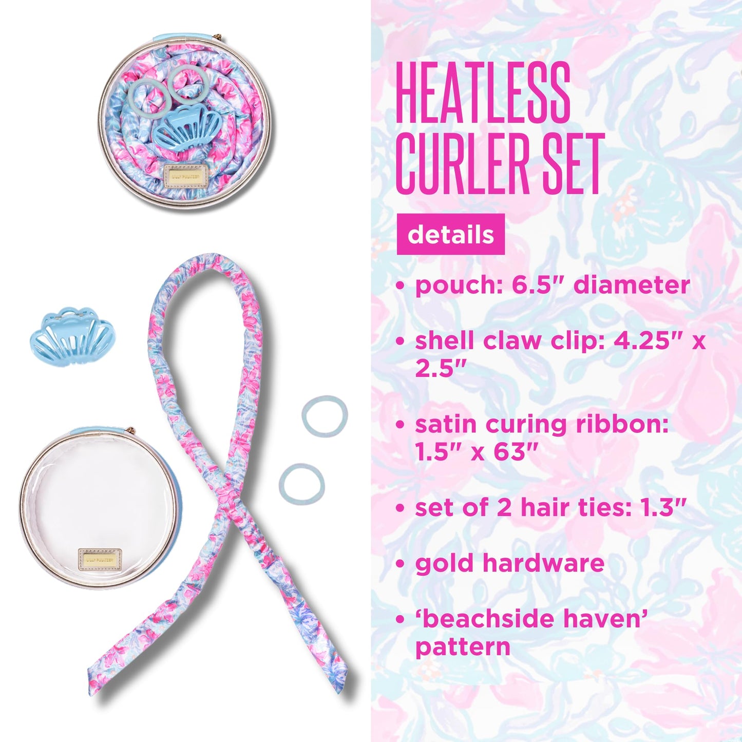 Lilly Pulitzer Overnight Heatless Curlers Set, Beachside Haven