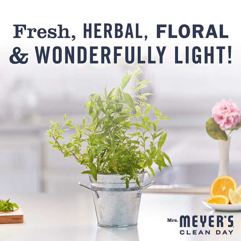 Mrs. MEYER'S CLEAN DAY Liquid Hand Soap Refill Lemon Verbena 33 Fl Oz (Pack of 4)