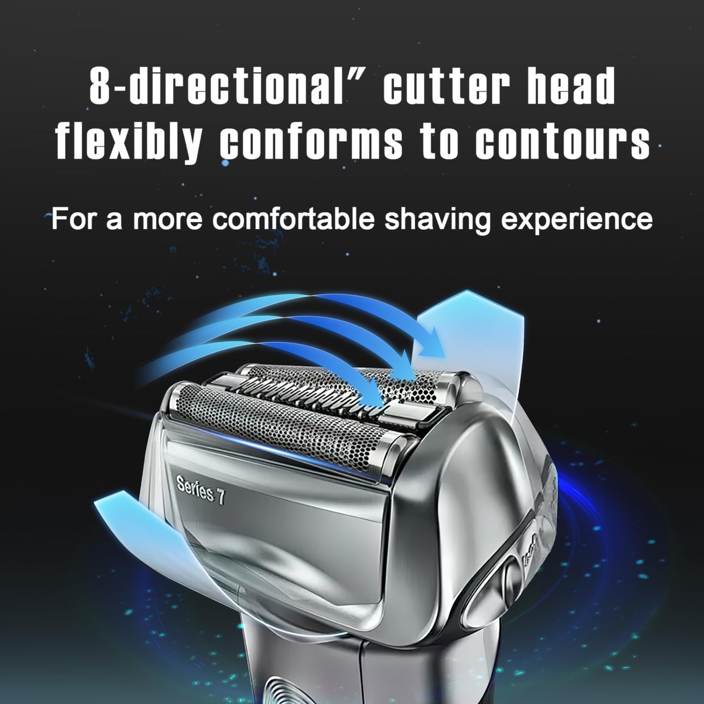 Replacement Head Compatible with Braun Electric Foil Shaver,70S Series 7, Compatible with Braun Series 7 790cc 760cc 750cc 720 799 797 (2 Pack)