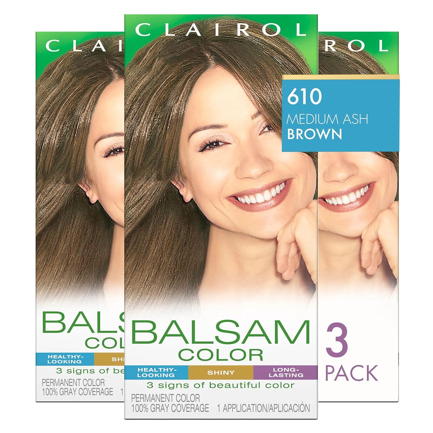 Clairol Balsam Permanent Hair Dye, 618 Black Hair Color, Pack of 1