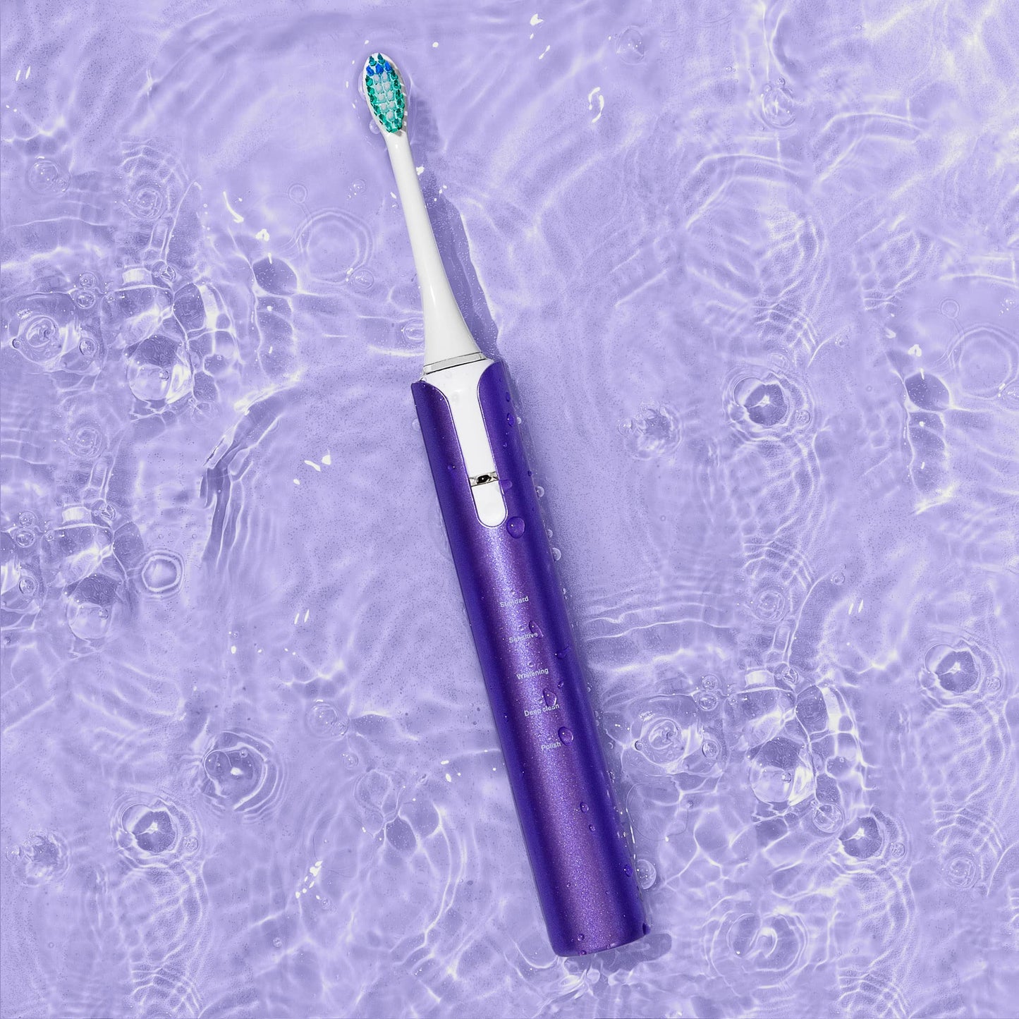 Soniclean Lux Sonic Toothbrush for Adults with 6 Toothbrush Heads, Rechargeable, Automatic, Purple