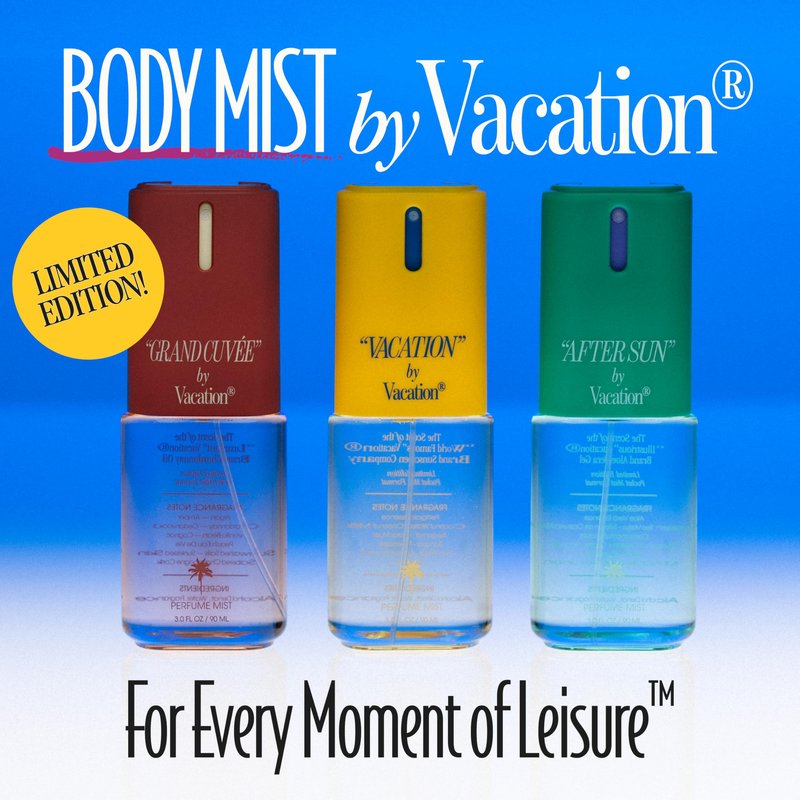 VACATION Grand Cuvée Body Mist and Perfume for Women, 3 Fluid Ounces - Argan Oil, Amber and Vanilla Scent, Hair and Body Spray, Summer Fragrance, Travel Size