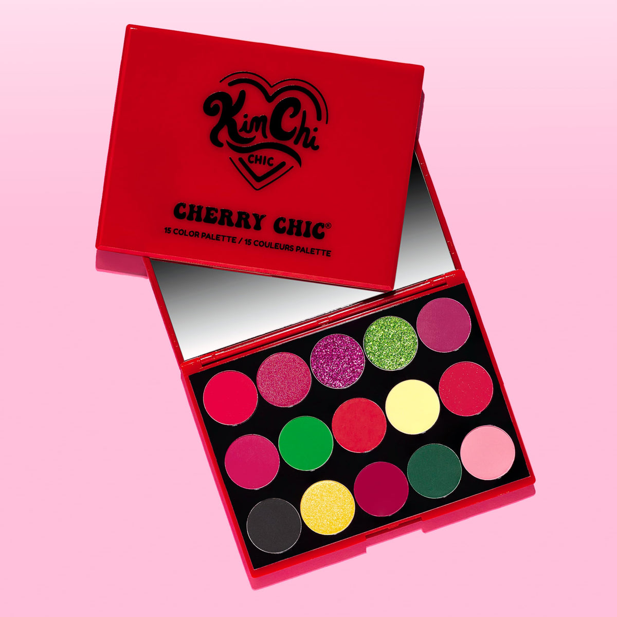 KimChiChic Beauty Cherry Chic Eyeshadow Palette - 12 Ultra Pigmented Shades, Shimmer, Matte & Glitter Finishes, Talc Free & Infused with Vitamin E, Cruelty Free, Sex Kitten, 0.68oz