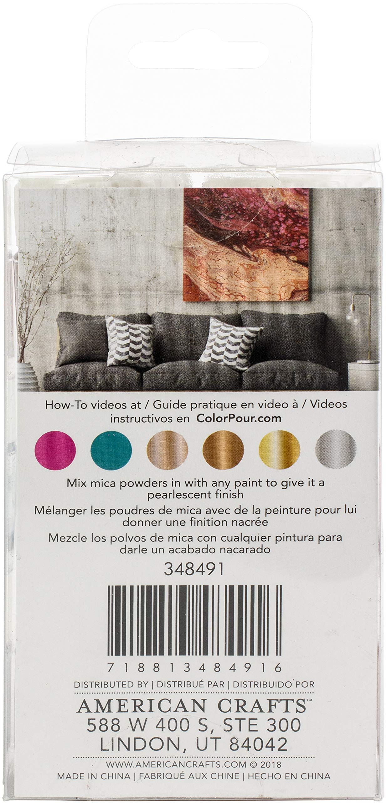American Crafts Color Pour Pearl Powder Mix-in Kit 6/Pkg