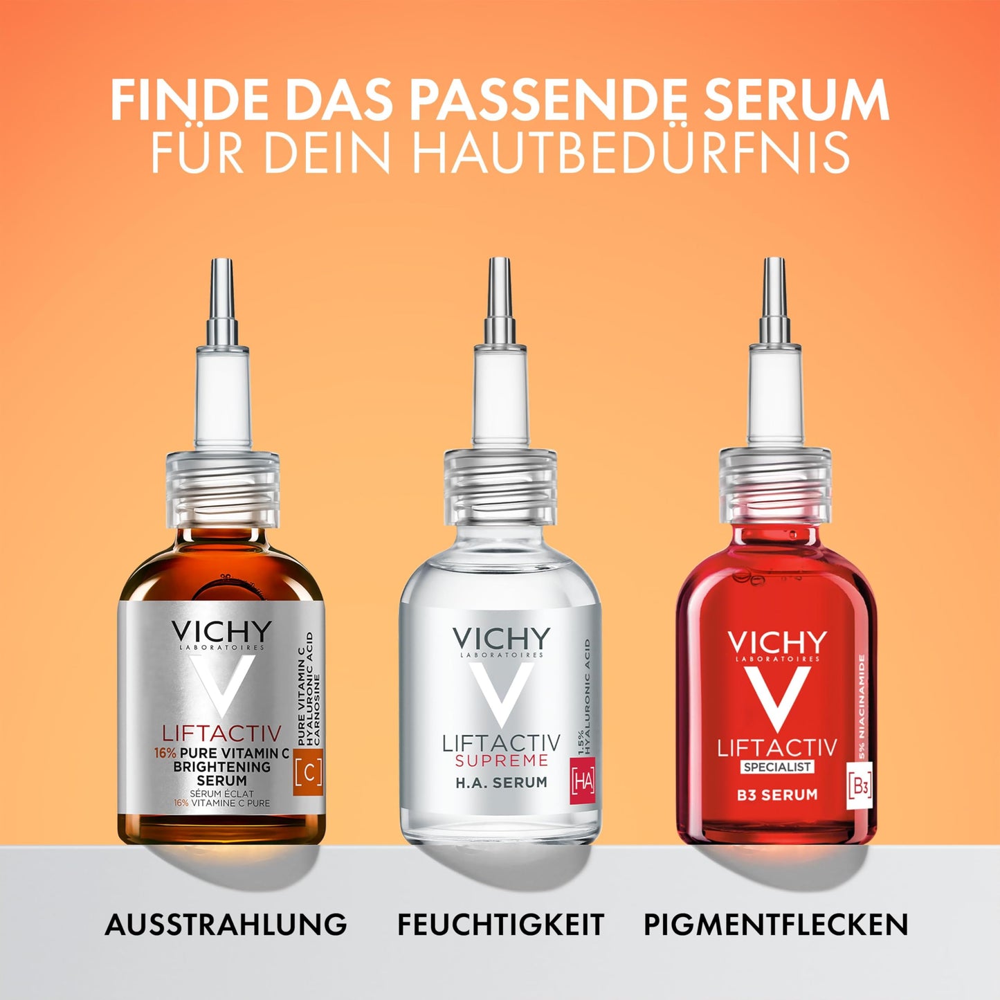 Vichy LiftActiv Vitamin C Serum For Face, Brightening Serum With Pure Vitamin C + Hyaluronic Acid + Vitamin E, Reduces Fine Lines, Smooths Skin Texture, Improves Radiance, Anti Aging