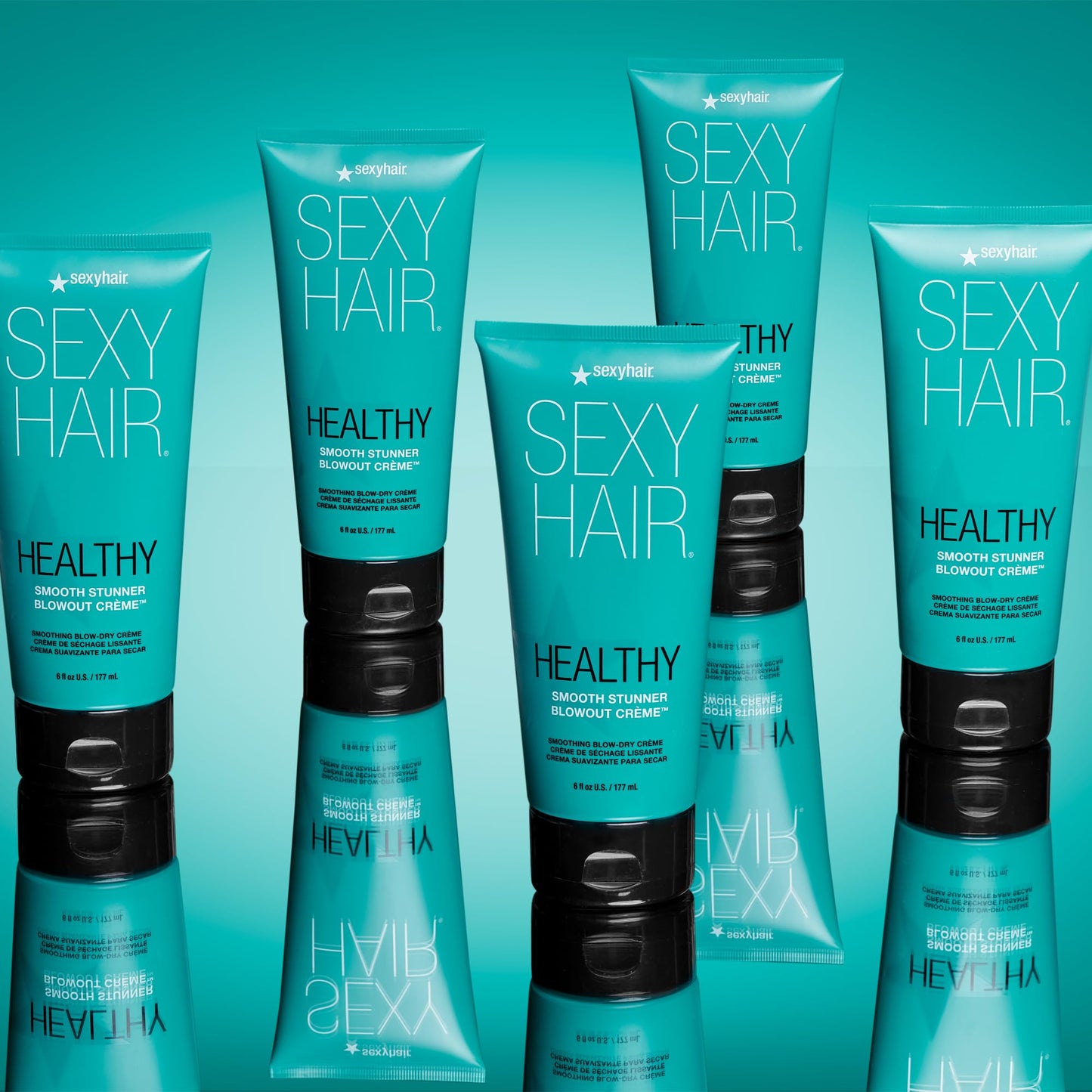 SexyHair Healthy Smooth Stunner Blowout Crème, 6 oz | Nourishes Dry Hair | Provides Added Moisture | Sealing Hair Cuticle