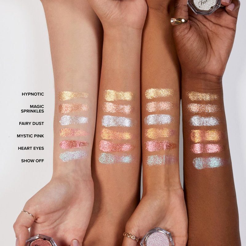 Too Faced Disco Crush High Shine Glitter Multi-Use Eye + Face Sparkle | Creamy, Iridescent, Multichrome Face & Eyeshadow Glitter, 0.05 Ounce, Fairy Dust