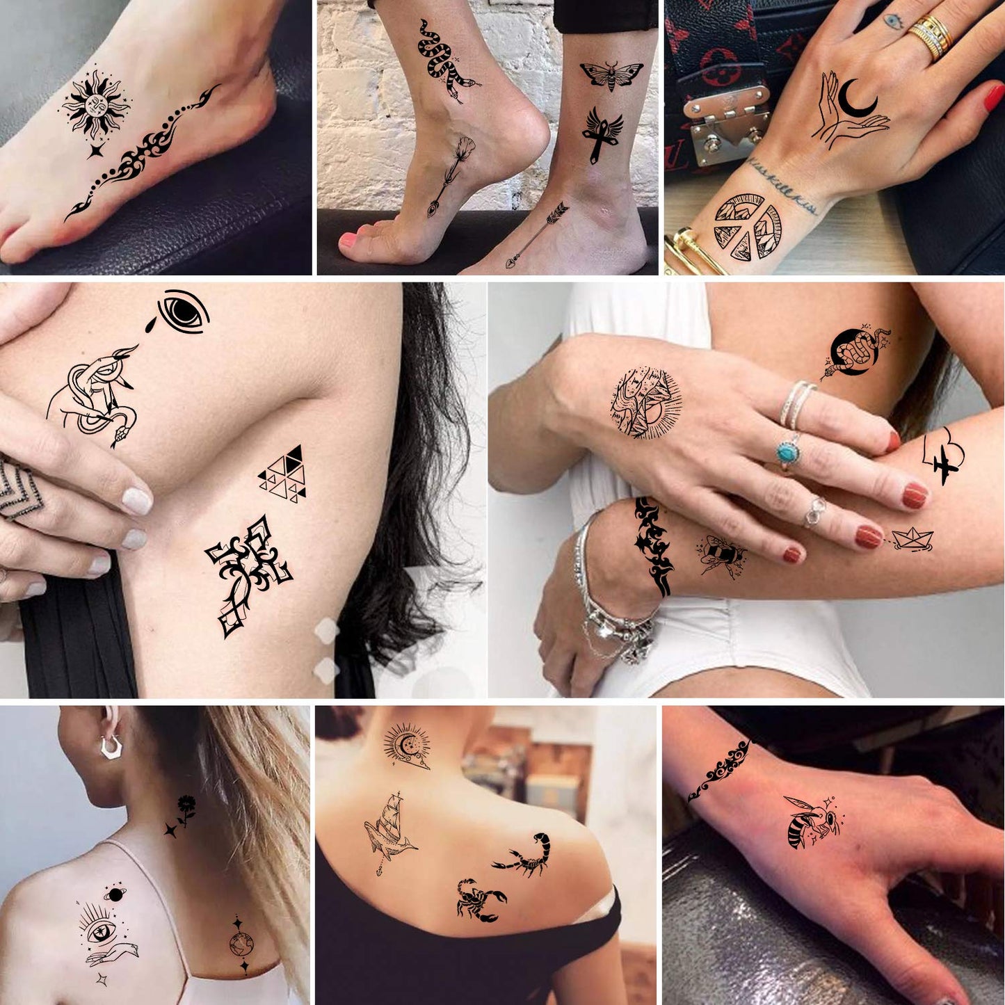 Waterproof Temporary Tattoos - 118pcs Groovy Fake Tattoo for Kids Birthday Party Supplies, Star Unicorn Smiley Rainbow Flower Candy Crown Arts and Crafts for Boys or Girls 6 7 8 9 10 11 12 years old