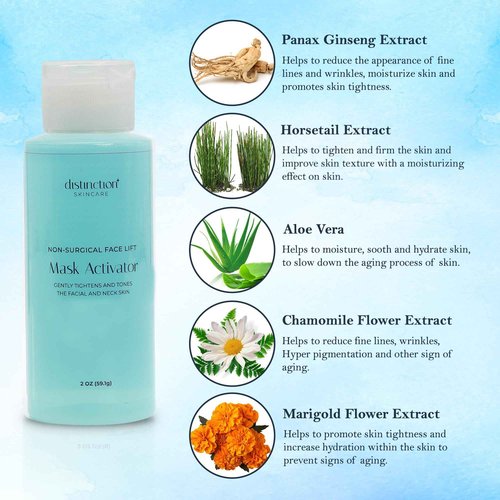 Distinction Mask Activator | Activates Distinction Mask Powder for Antiaging | Contains AHA for exfoliation (2 Fl Oz)
