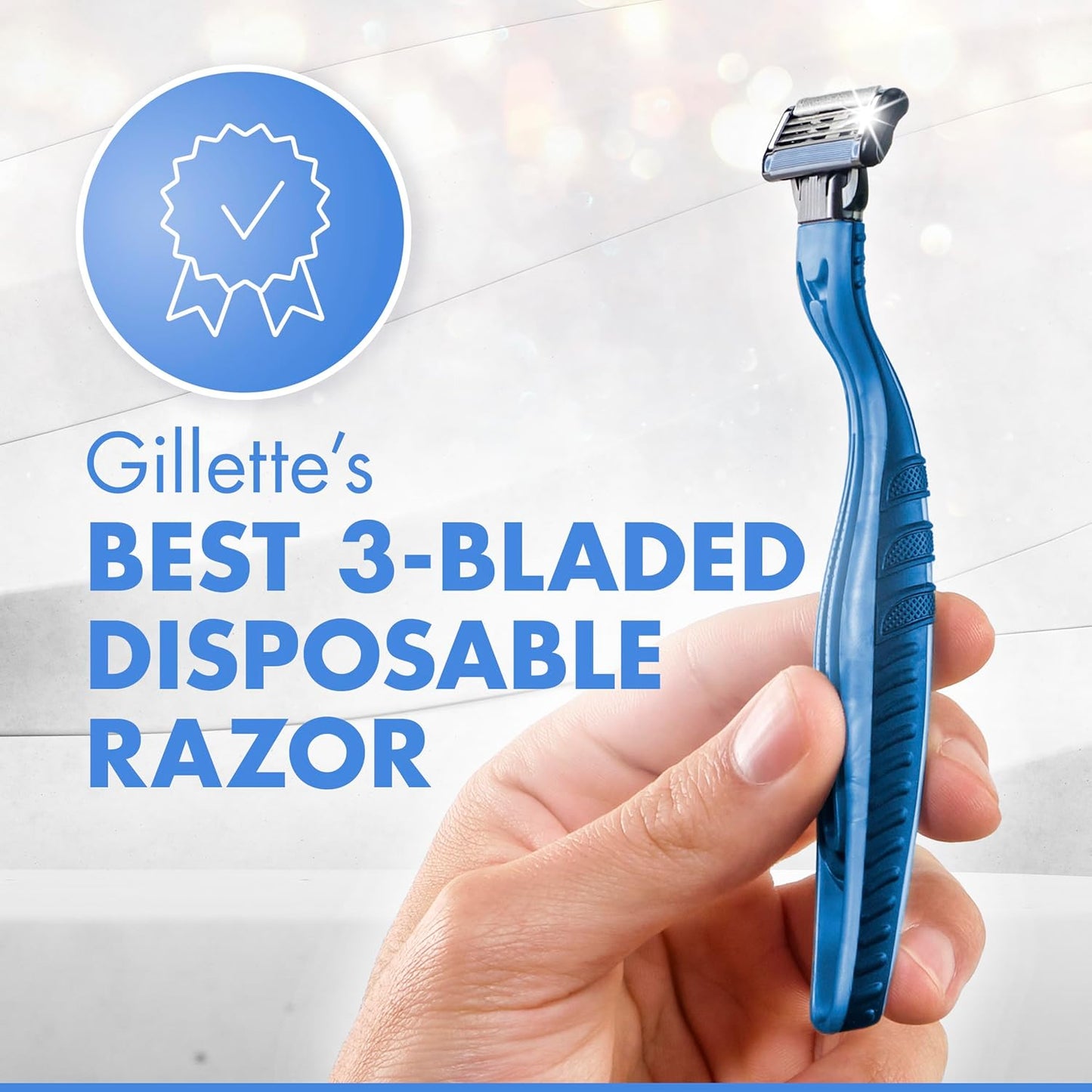 Gillette Mach3 Men's Disposable Razors, 3 Count