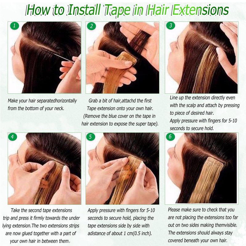 Tape in Hair Extensions Human Hair Yaki Straight Natural Black Hair Extensions Balayage Caramel Blonde Highlights Real Remyh Human Hair 12 Inch 50g/pack 20pcs Tape Hair Extensions for Black Women