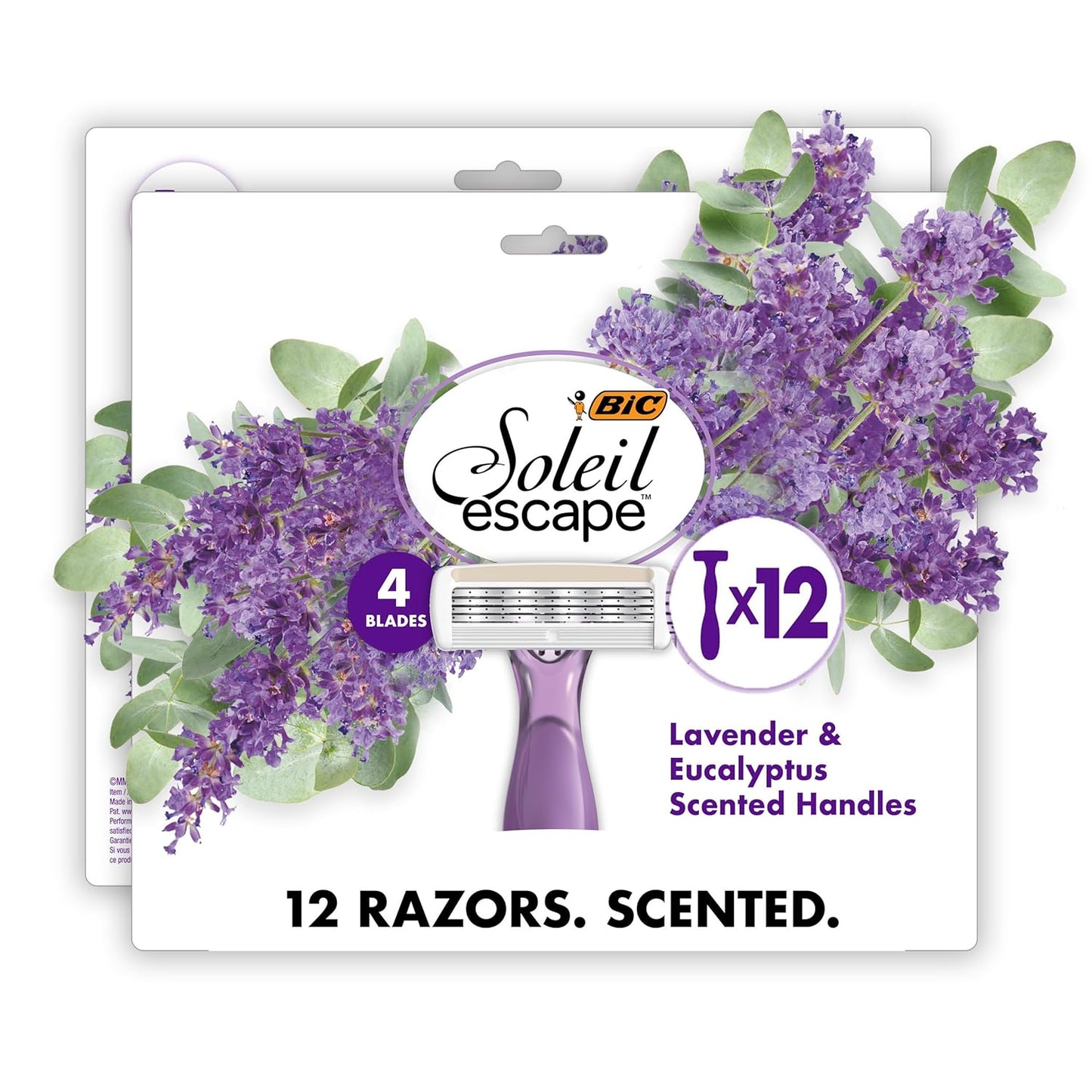 BIC Soleil Escape Women Disposable Razors 4 Blades for a Citrus Scented Razors for Women
