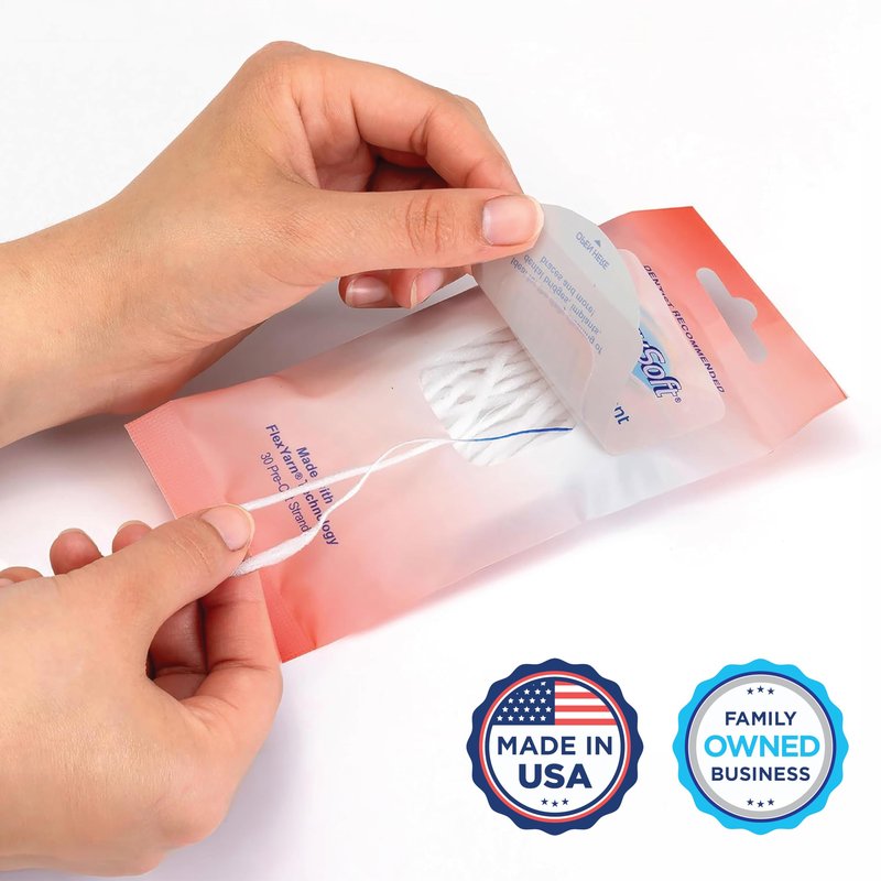 Proxysoft Dental Floss for Bridges and Implants 6 Packs - Floss Threaders for Bridges, Dental Implants, Braces with Extra-Thick Proxy Brush for Optimal Oral Hygiene -Teeth Bridge and Implant Cleaners