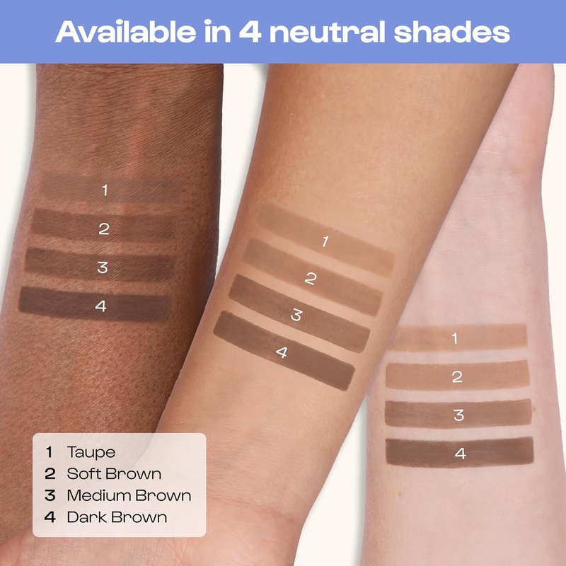 ALLEYOOP Swift Eyebrow Definer - All-In-One Pencil with Sharpener & Spoolie Brush | Water-Resistant, Vegan, Soft Brown