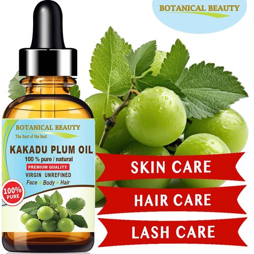 Botanical Beauty Australian KAKADU PLUM OIL 100% Pure Natural Virgin Unrefined Cold-pressed carrier oil 1 Fl oz 30 ml For Face, Skin, Body, Hair, Lip, Nails