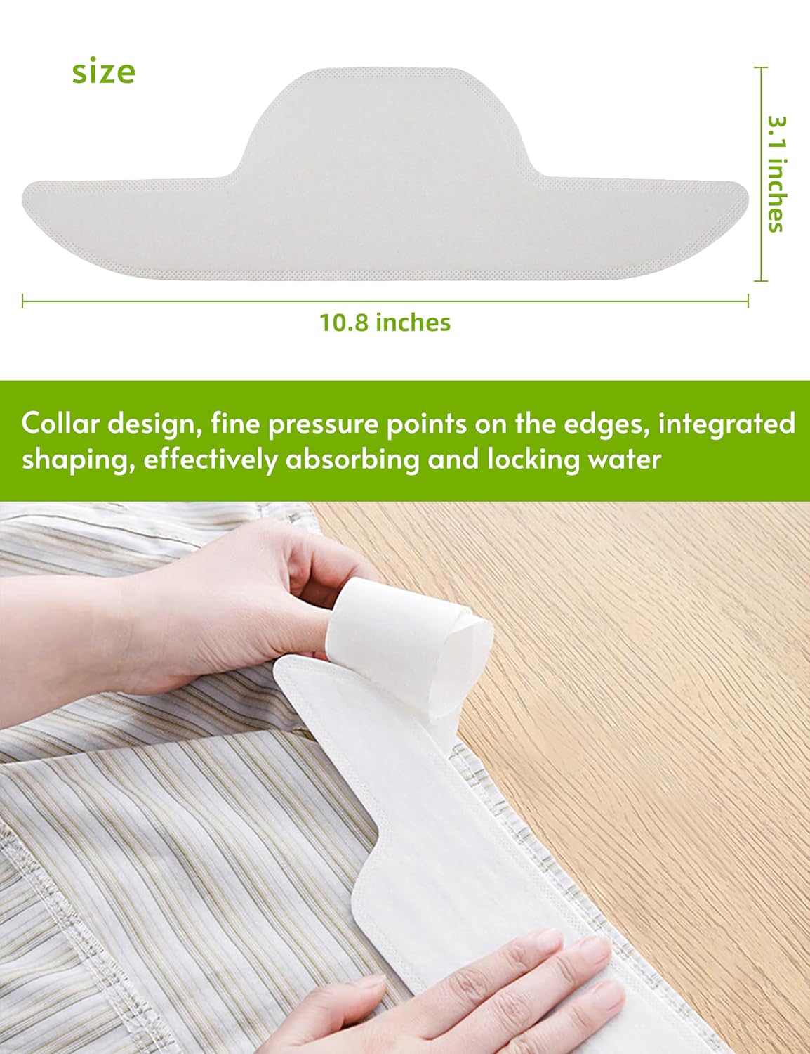 Disposable Collar Protectors - Self-Adhesive Sweat Pads for Shirts | 80 PCS Invisible Neck Liner for All-Day Freshness