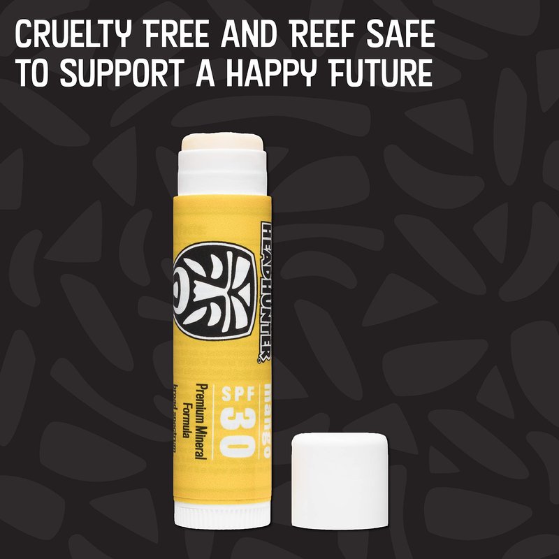 Headhunter Mango Sport Chapstick Sunscreen SPF 30, Natural Mineral Lip Balm For Sun Protection, Waterproof Lip Sunscreen For Ultra Sport Protection and Solar Defense, Reef Safe Sunblock Chap Stick (12 Pack)