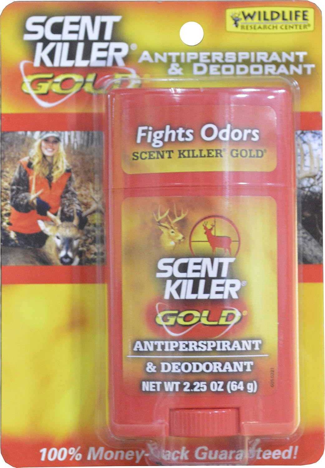 Scent Killer Gold Unscented Deodorant and Antiperspirant for Hunting Scent Control