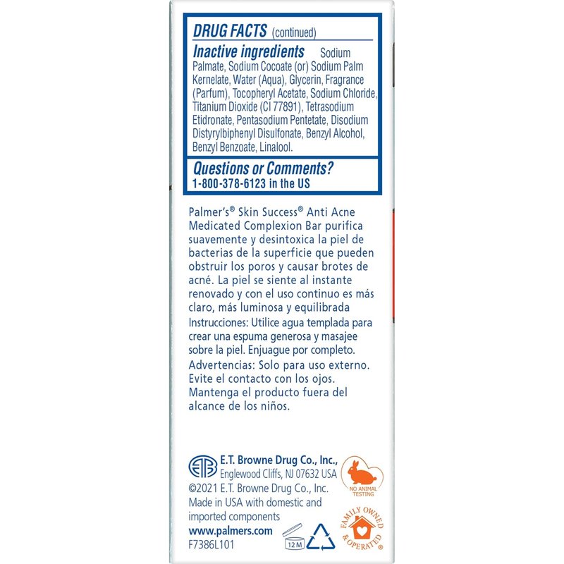 Palmer's Skin Success | Medicated Anti-Acne Complexion Soap Bar - 3.5 Oz (Pack of 12)