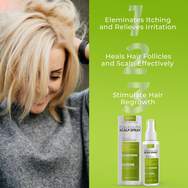 Folliculitis Scalp Spray | Dandruff Treatment for Psoriasis & Folliculitis | Antifungal & Anti Dandruff Itchy Scalp Treatment Formula Spray for Dry and Irritated Scalp