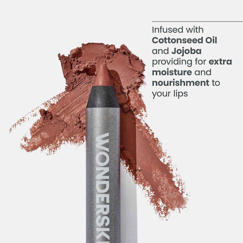 Wonderblading Lip Stain Peel Off Masque - Charming with 360 Contour Lipliner | Saddle Color