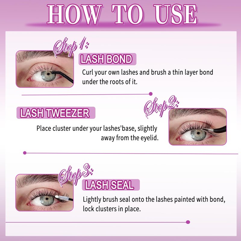 Lash Clusters 8-16mm Wispy Cluster Eyelash Extensions 143 PCS D Curly Volume Lash Clusters Wide Band Individual Lashes False Eyelashes DIY at Home Beginner Friendly, by Anforlin