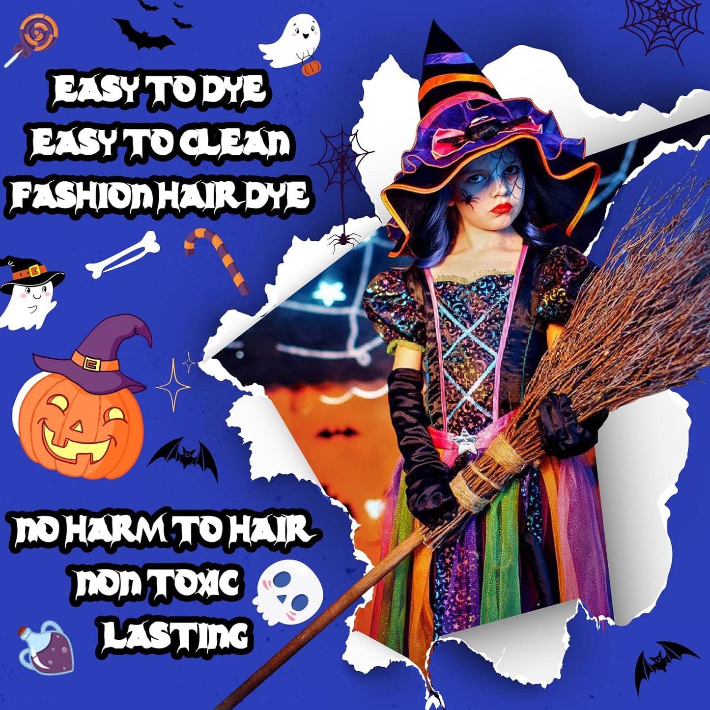 Temporary Hair Color for Kids, Ultikare Orange Hair Dye Washable Natural Hair Wax Color Chalk Mud Cream DIY Hairstyle Clay For Dark Hair Halloween, Cosplay, Party, Christmas Gift Girls 3.4 Fl Oz