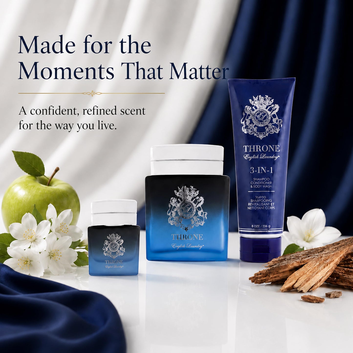 English Laundry Throne 3 Piece Gift Set, 3.4 oz.