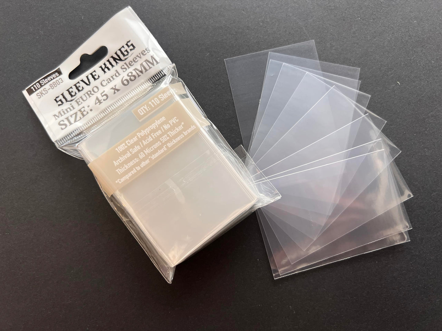 Sleeve Kings Mini Euro Card Sleeves 45 X 68 mm (10x110 Pack, 1100 Sleeves)