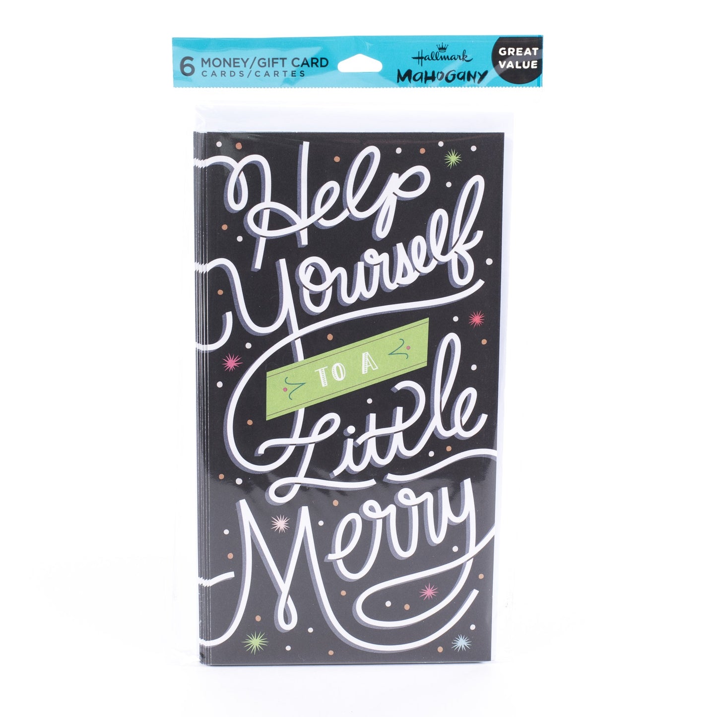 Hallmark 0599XXH3002 Mahogany Money Holder or Gift Card Holder Greeting Cards Assortment (6 Money or Gift Card Holder Cards, 6 Envelopes)