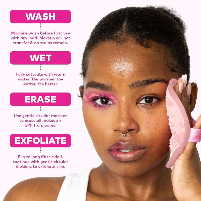The Original MakeUp Eraser 7-Day Set, Erase All Makeup with Just Water, Including Waterproof Mascara, Eyeliner, Foundation, Lipstick, Sunscreen, and More! Cheeky Neutrals, 7ct.