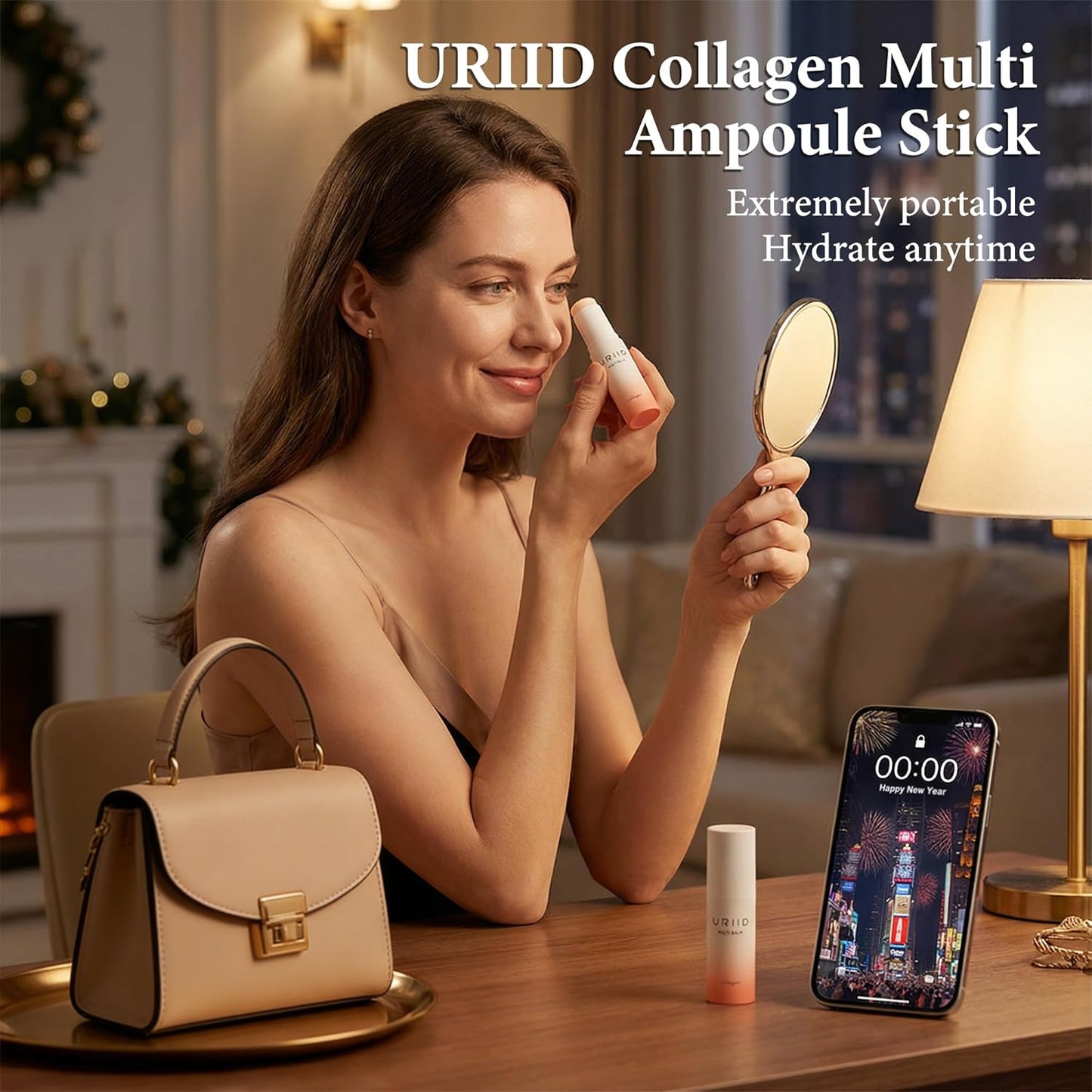 Collagen Multi Ampoule Stick - Hydrating Anti-Aging Balm for Wrinkle Care & Brightening | 10g Portable Skincare