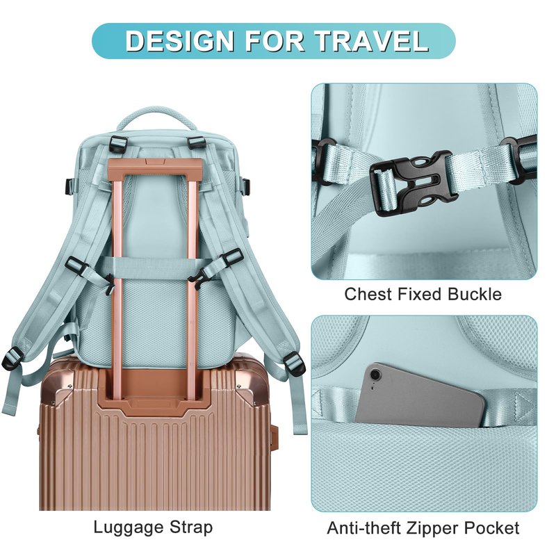 coofay Personal Item Travel Backpack For Women Men Airline Approved Carry On Backpack Flight Approved Waterproof Sports Luggage Backpack Casual Daypack Small Hiking Backpack