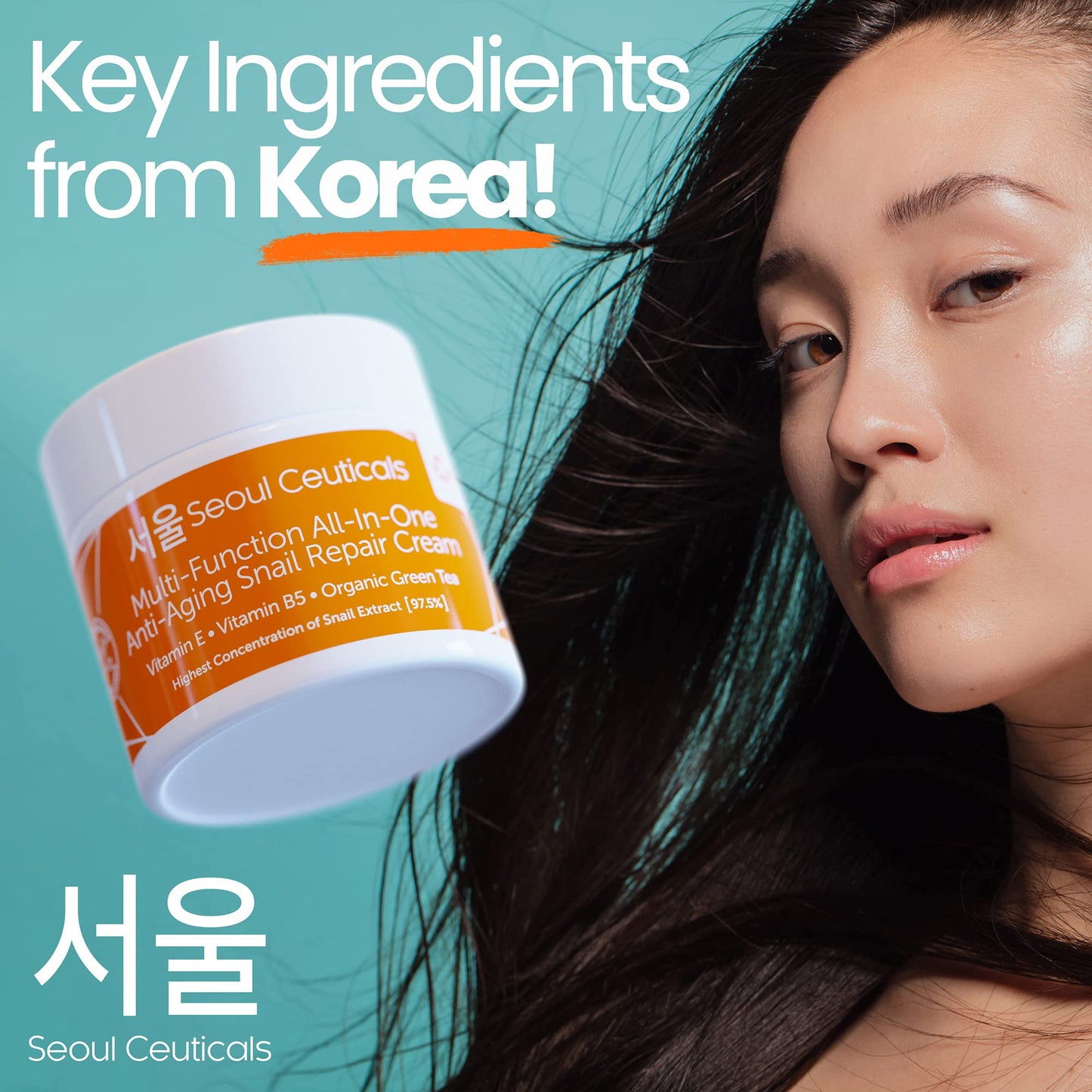 SeoulCeuticals Retinol Serum + Snail Mucin Moisturizer Cream - Korean Anti Aging Skincare Set