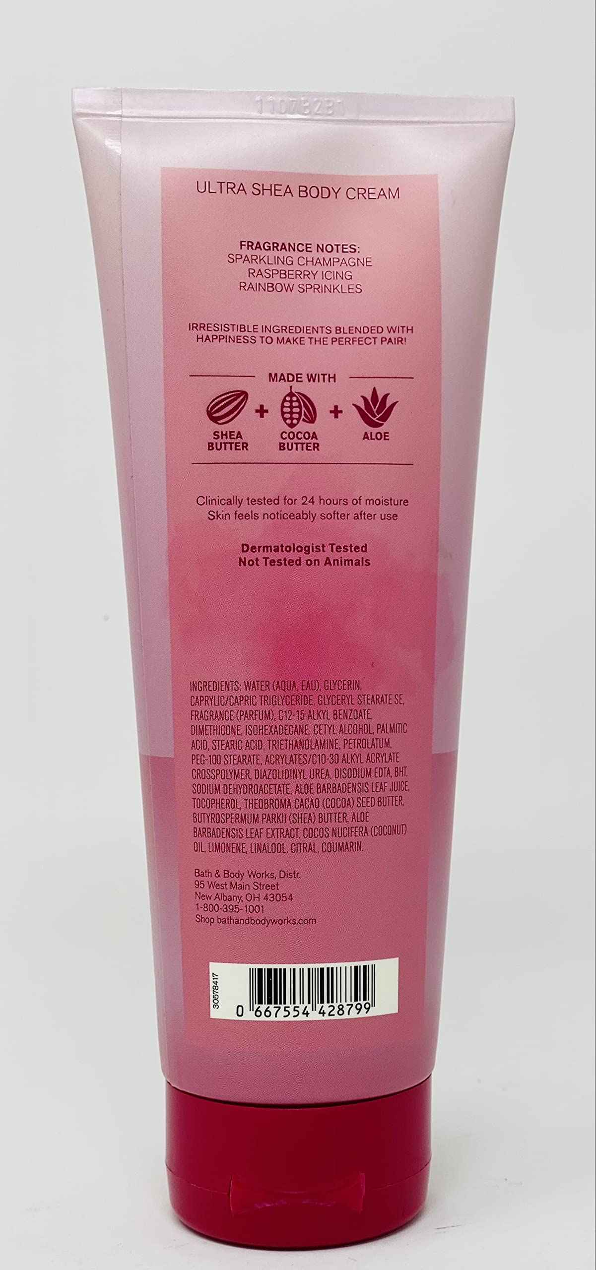 Bath & Body Works Champagne Sprinkles Signature Collection Ultra Shea Body Cream 8 Ounce (Champagne Sprinkles)