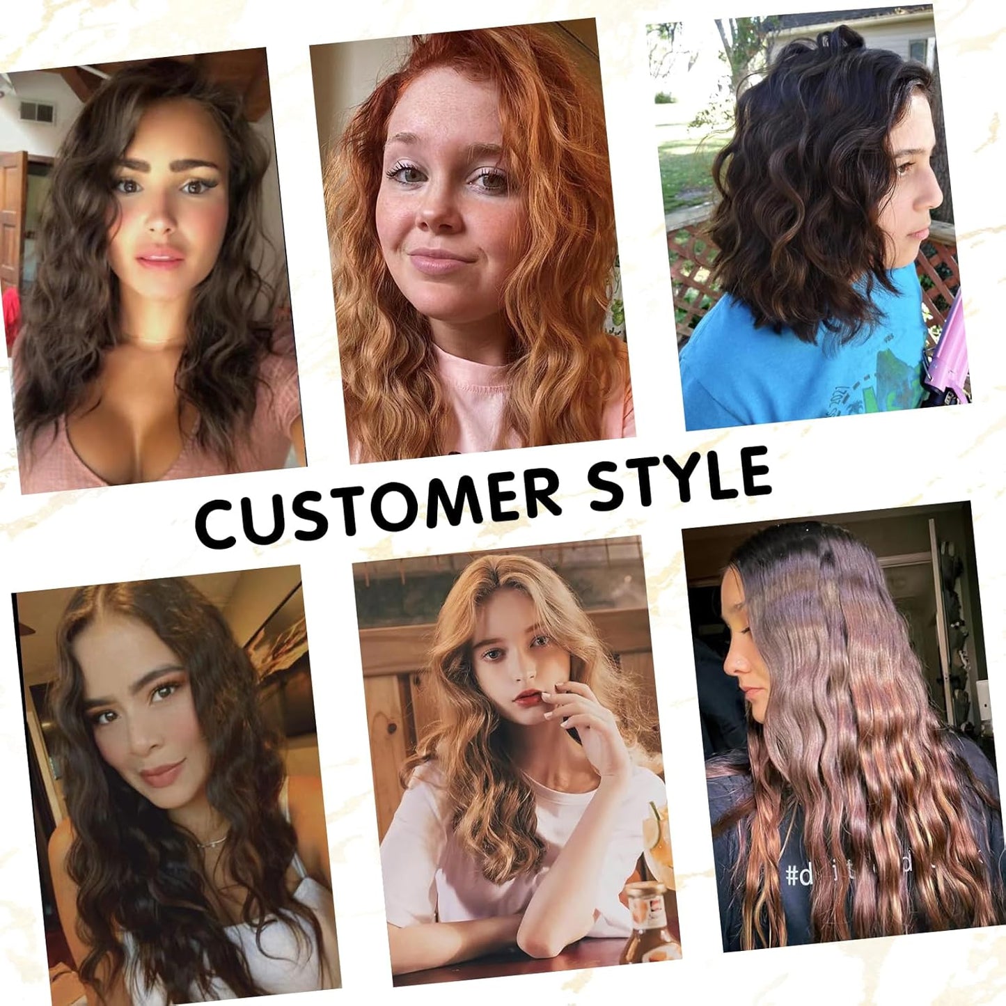 3 Barrel Beach Wave Curling Iron - 1 Inch Hair Crimper with Adjustable Temperature & Quick Heat-Up | Foldable Design