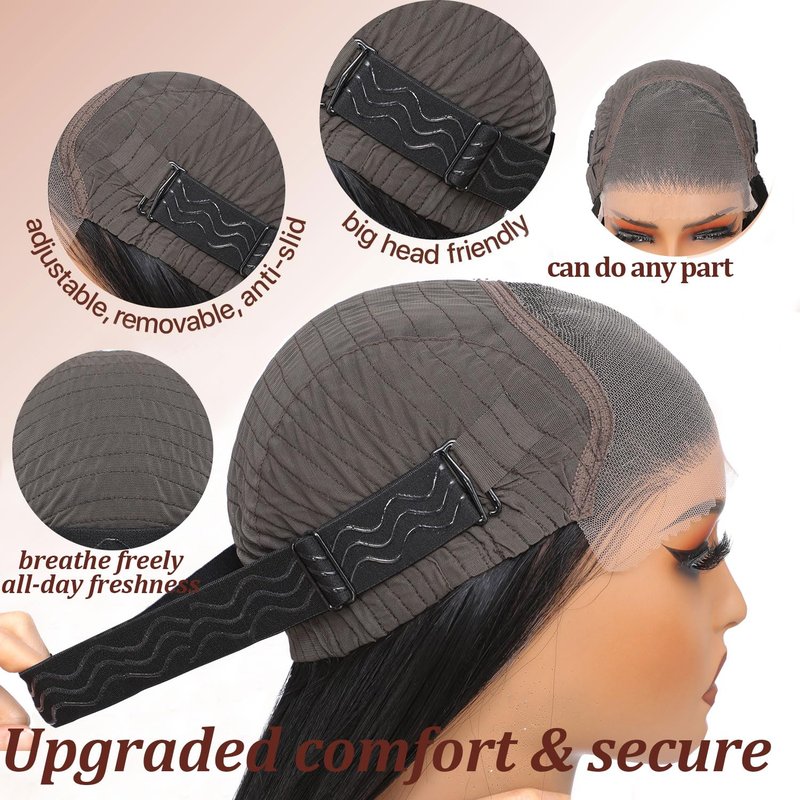 TAGUO 7×5 Burgundy Wear and Go Glueless Wigs Pre Plucked Pre Cut for Beginners Highlights Synthetic Lace Front Wigs For Woman 26 Inch 3 Seconds to Wear