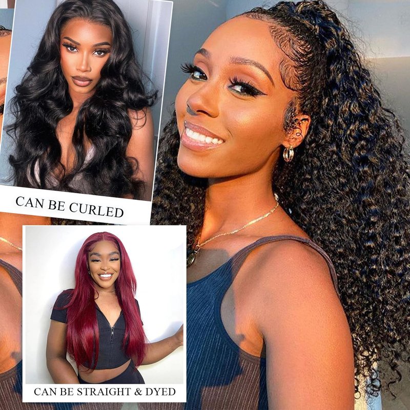 Deep Wave Clip in Hair Extensions Real Human Hair 14 Inch Deep Curly Clip ins for Women Invisible Seamless Remy Human Hair Clips in Extensions 8pcs 100g/3.5oz 20 Clips Double Weft Natural Black