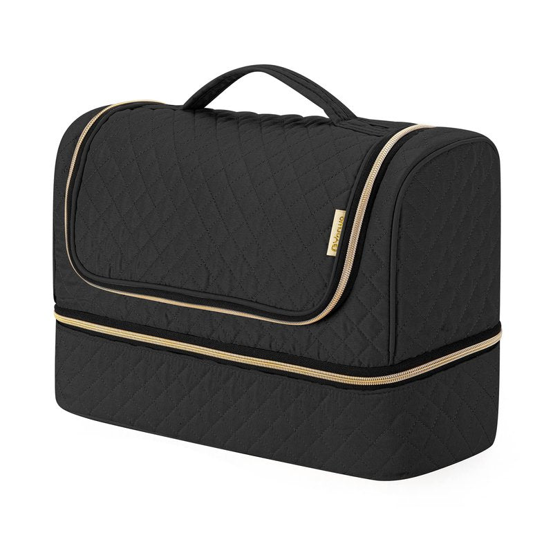Yarwo Large Airwrap Storage Bag Compatible for FlexStyle Styling (HD 430/440), Double Layers Travel Case Box for Flexstyle/Airwrap and Hair Styler Attachments, Black (Bag Only)