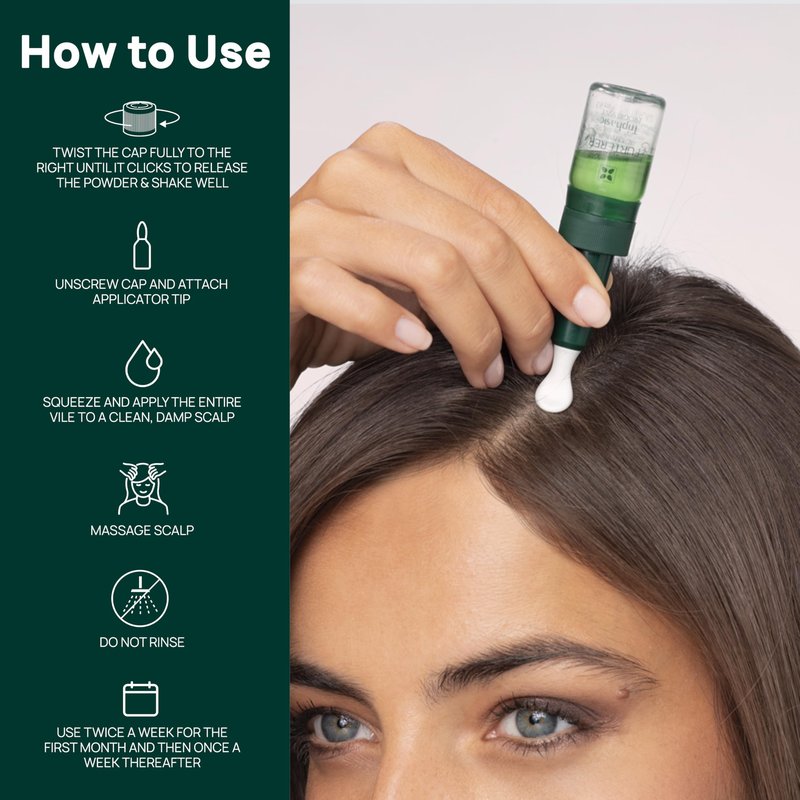 Rene Furterer TRIPHASIC Progressive Concentrated Serum, Thinning Hair Suitable for those Experiencing Hereditary & Hormonal Thinning, Drug Free Hair Thickening Serum, Energize Scalp, Hair Health