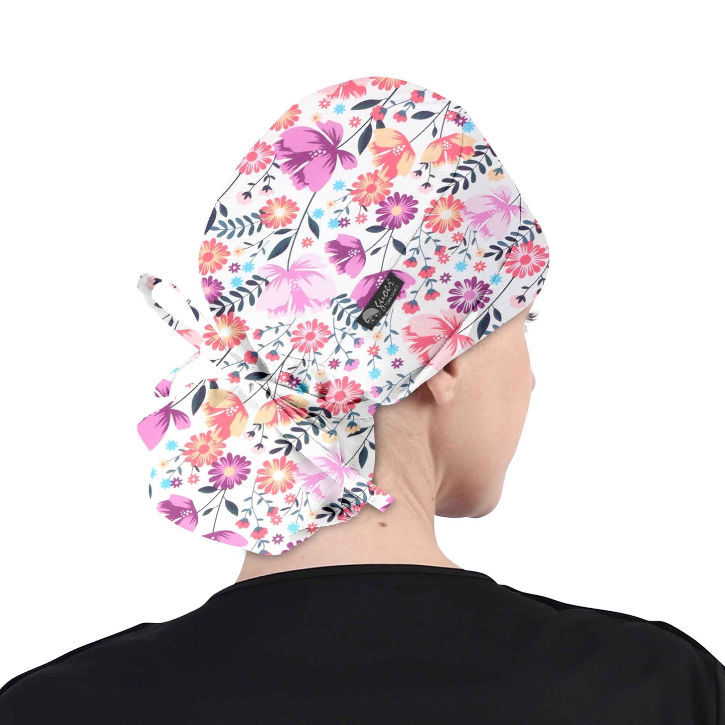 GUOER Long Hair Working Cap for Women Scrub Caps Can Store Long Hair Caps One Size (LH03C)