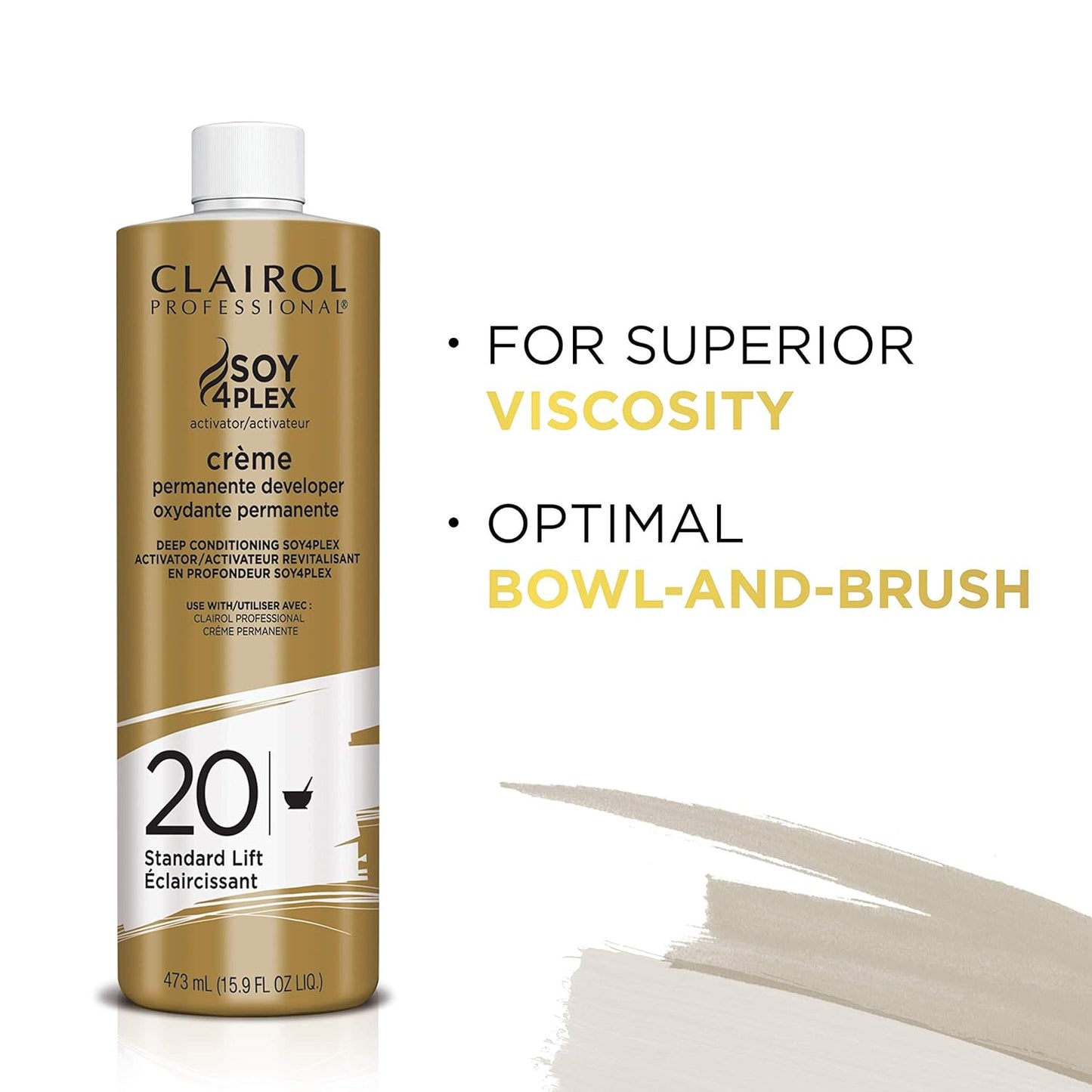 Clairol Professional Crème Permanente 20 Volume Hair Developers | For Coloring, Lightening & Lifting with Deep Conditioning Formula | Packaging May Vary