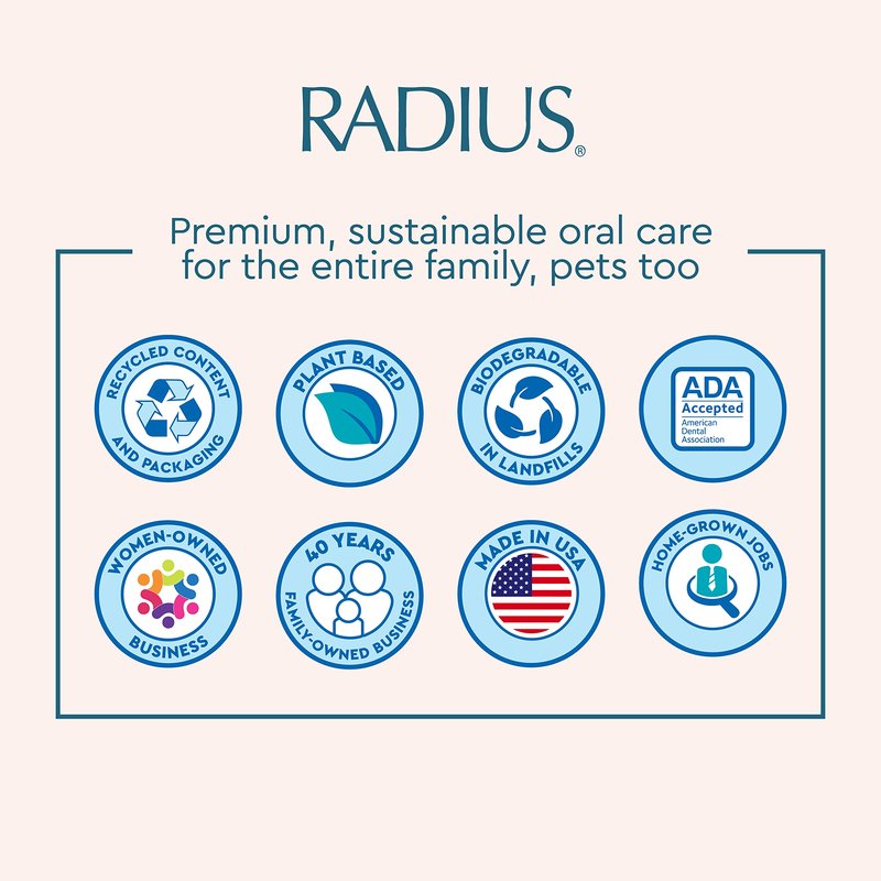 RADIUS Big Kidz Forever Brush Replaceable Head for Children, 6 Years and Up, BPA Free ADA Accepted for Growing Teeth and Gums, 2 Heads - Extra Soft