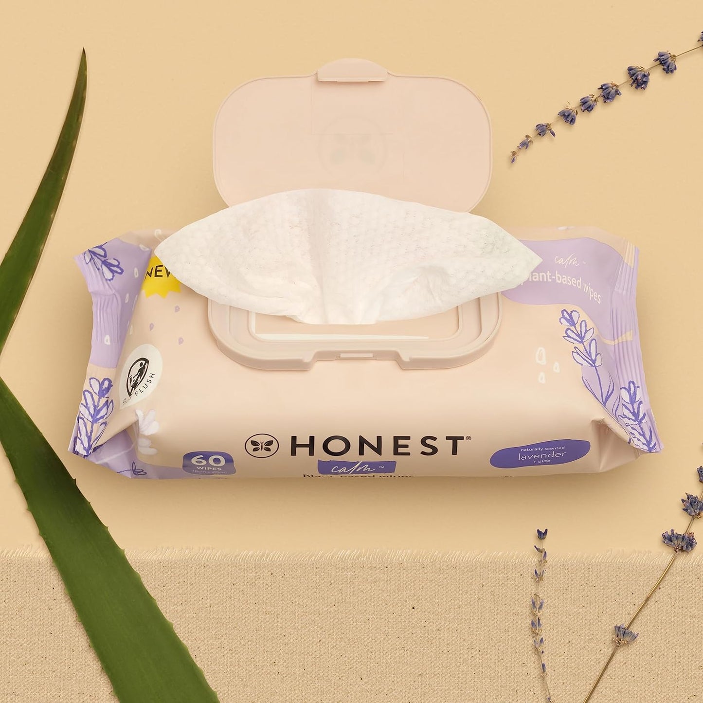 The Honest Company Hydrate + Cleanse Naturally Scented Wipes | Cleansing Multi-Tasking Wipes | 99% Water, Plant Based, Hypoallergenic | Aloe + Cucumber, 60 Count
