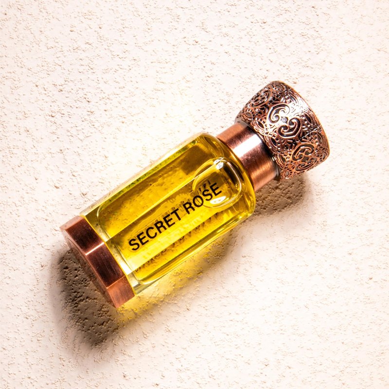 Swiss Arabian Secret Rose - Luxurious Concentrated Perfume Oil - Long Lasting Artisan Perfume with Notes of Lemon, Cinnamon, and Citrus - 0.4 oz